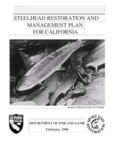 scanned for KRIS  STEELHEAD RESTORATION AND MANAGEMENT PLAN FOR CALIFORNIA