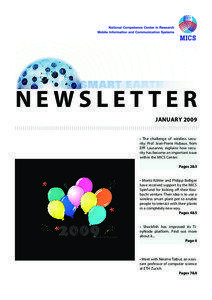 NEWSLETTER January 2009 • The challenge of wireless security: Prof. Jean-Pierre Hubaux, from