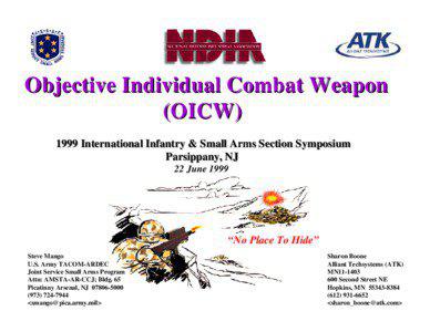 Objective Individual Combat Weapon (OICW[removed]International Infantry & Small Arms Section Symposium