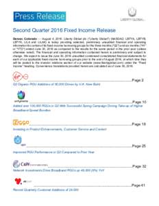 EX 99.1 Fixed Income Q2 2016 Report