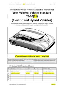 LVVTA Low Volume Vehicle Standard[removed]Electric and Hybrid Vehicles)  Page 1 of 22 Low Volume Vehicle Technical Association Incorporated