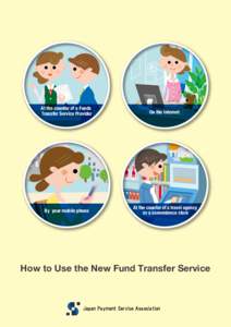 At the counter of a Funds Transfer Service Provider On the Internet  By your mobile phone
