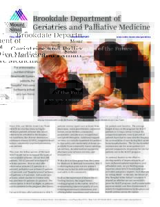 Brookdale Department of Geriatrics and Palliative Medicine CHAIR’S REPORT FALL 2016