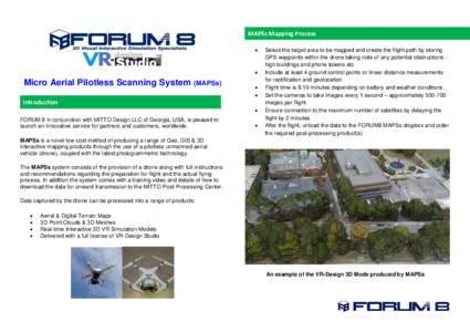 MAPSs Mapping Process    Micro Aerial Pilotless Scanning System