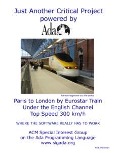 Just Another Critical Project powered by Adrian Pingstone via Wikipedia  Paris to London by Eurostar Train