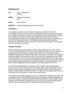 Microsoft Word - PCoB Annual Report Provost[removed]doc