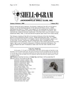 Page 1 of 10  The Shell-O-Gram January-February, 2008