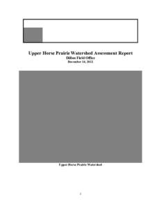 Upper Horse Prairie Watershed Assessment Report