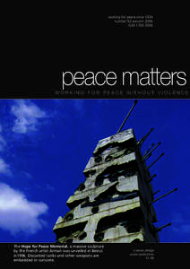 working for peace since 1934 number 52 autumn 2006 ISSNpeace matters WORKING FOR PEACE WITHOUT VIOLENCE
