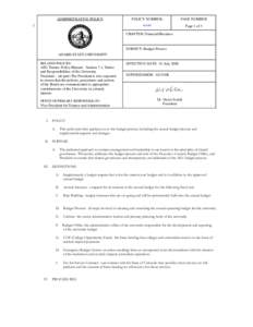 ADMINISTRATIVE POLICY  POLICY NUMBER: PAGE NUMBER