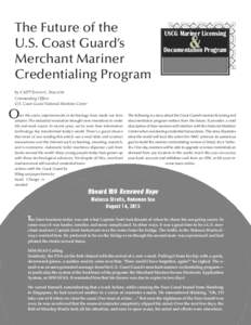 The Future of the U.S. Coast Guard’s Merchant Mariner Credentialing Program  &