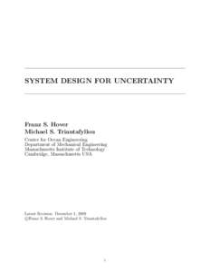 System Design for Uncertainty