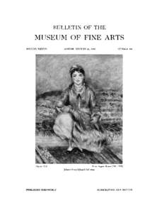 BULLETIN OF THE  MUSEUM OF FINE ARTS VOLUME XXXVII  Algerian