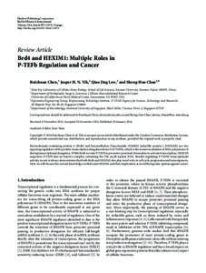 Brd4 and HEXIM1: Multiple Roles in P-TEFb Regulation and Cancer