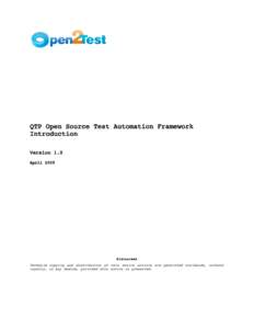 QTP Open Source Test Automation Framework Introduction