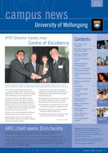 UOW campus news IPRI Director heads new Centre of Excellence