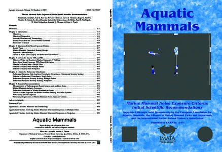 Microsoft Word - Marine Mammal Noise Exposure Criteria_Aquatic Mammals Special%0D%0A Issue_REVISED_9_20_07_TABLES& APPENDICES.doc