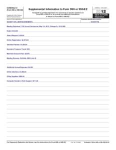 2012 Schedule O (Form 990 or 990-EZ)