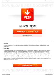 BOOKS ABOUT E4 EVAL ARMY  Cityhalllosangeles.com E4 EVAL ARMY