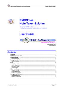 RMRNotes (for Nokia Communicators)  Note Taker & Jotter RMRNotes Note Taker & Jotter