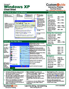 Windows XP Microsoft® Free Cheat Sheets!  Cheat Sheet