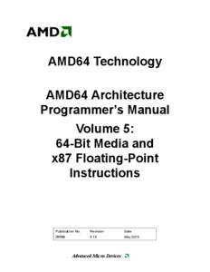 AMD64 Architecture Programmer’s Manual, Volume 5: 64-Bit Media and x87 Floating-Point Instructions