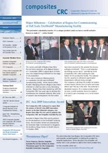 Cooperative Research Centre for Advanced Composite Structures Ltd December 2009 newsletter Inside
