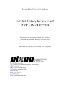 Art Linkletter Oral History Finding Aid