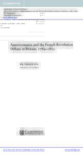 Cambridge University Press9 - Americomania and the French Revolution Debate in Britain, 1789–1802 Wil Verhoeven Copyright Information More information