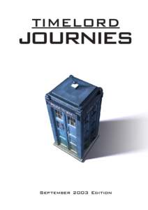 TIMELORD  JOURNIES September 2003 Edition