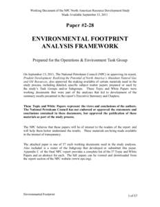 Working Document of the NPC North American Resource Development Study Made Available September 15, 2011	
   	
   Paper #2-28 	
  