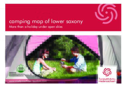 camping map of lower saxony More than a holiday under open skies www.niedersachsen-tourism.com  In se ln