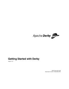 Getting Started with Derby