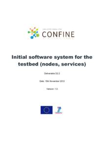 Initial software system for the testbed (nodes, services) Deliverable D2.2 Date: 15th November 2012 Version: 1.0