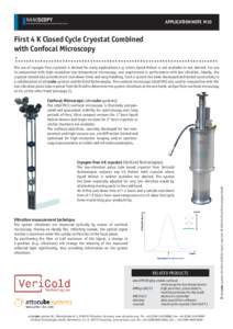 NANOSCOPY  APPLICATION NOTE M10G Scanning Probe Microscopes for extreme Environments