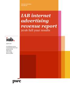 www.pwc.com/e&m www.iab.net IAB internet advertising revenue report