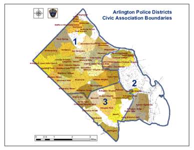 µ  Arlington Police Districts Civic Association Boundaries  Arlingwood