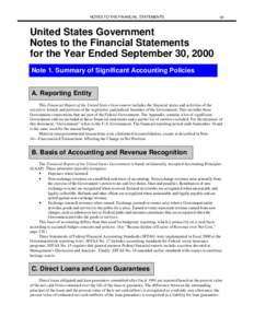 NOTES TO THE FINANCIAL STATEMENTS  91 United States Government Notes to the Financial Statements