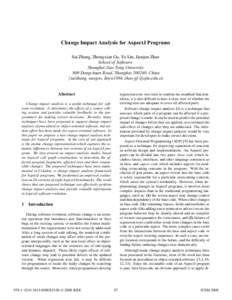 ICSM: Change Impact Analysis for AspectJ Programs