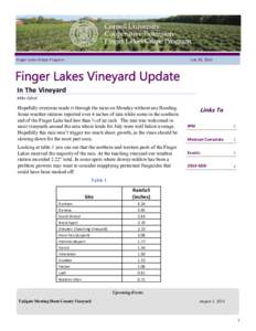 Finger Lakes Grape Program  July 30, 2014 In The Vineyard Mike Colizzi