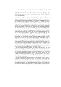 Plekos 6,2004,111–115 – http://www.plekos.uni-muenchen.de/2004/rbarcelo.pdf  111 Pedro Barcel´o: Constantius II. und seine Zeit. Die Anf¨ange des Staatskirchentums. Stuttgart: Klett-CottaS. Euro 25.