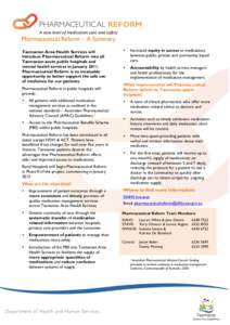 Microsoft Word - Pharmaceutical Reform Summary for Hospital Health Professionals_Aug 2010 V3.doc