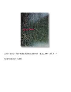 James Siena. New York: Gorney, Bravin + Lee, 2001; ppText © Robert Hobbs Print this excerpt Save this excerpt