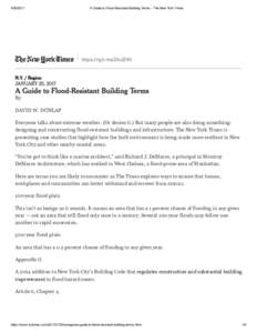 A Guide to Flood­Resistant Building Terms ­ The New York Times https://nyti.ms/2kul2Wi N.Y. / Region