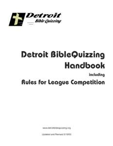 Detroit BibleQuizzing Handbook including Rules for League Competition