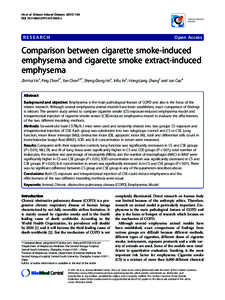 Comparison between cigarette smoke-induced emphysema and cigarette smoke extract-induced emphysema