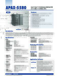 APAXIntel® Core™ i7/i3/Celeron DIN-Rail IPC w/ 2 x GbE, 2 x mPCIe, VGA Features