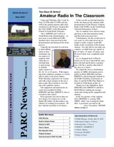 Volume 22 Issue 5  Amateur Radio In The Classroom PARC News—