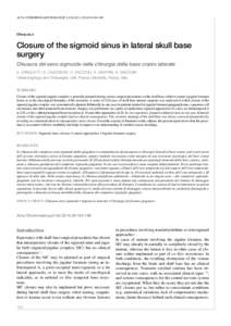Closure of the sigmoid sinus in lateral skull base surgery