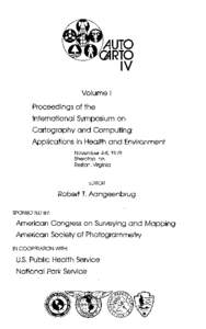 GIRTO IV Volume I Proceedings of the International Symposium on Cartography and Computing: